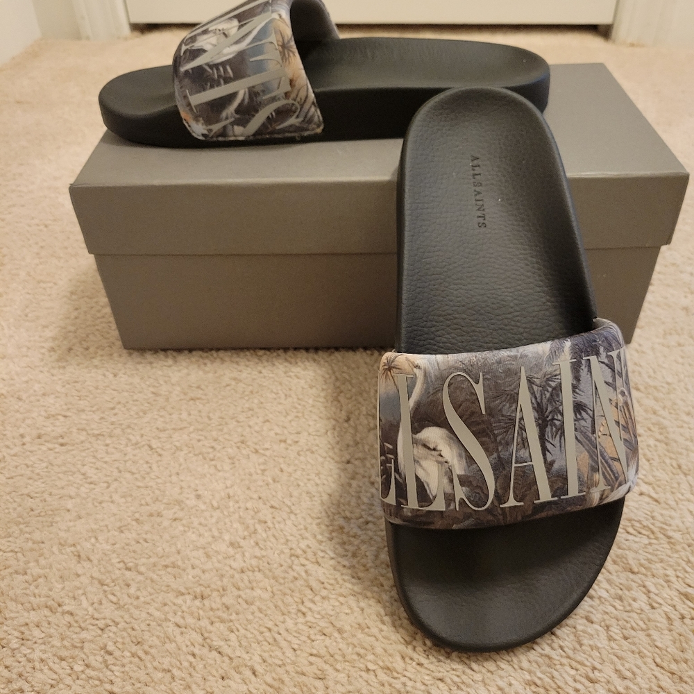 AllSaints Signet Neoprene Slides